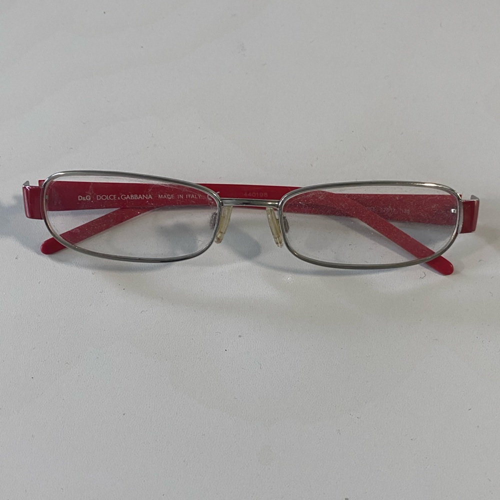 D&G Red Rectangular Vision Glasses - image 1